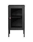 Cabinet avec porte en verre noir -  38x35x70 cm