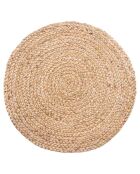 4 Sets de table en jute tressé Bombay naturel - D.38 cm