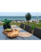 4 Sets de table en jute tressé Bombay naturel - D.38 cm