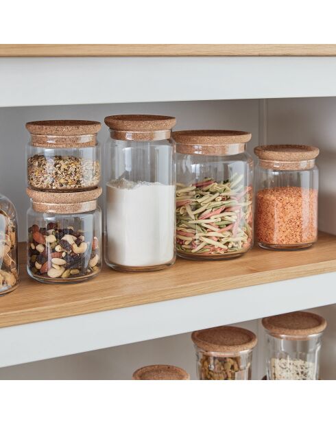 2 Pots Pure Jar Cork transparents - 50 cl