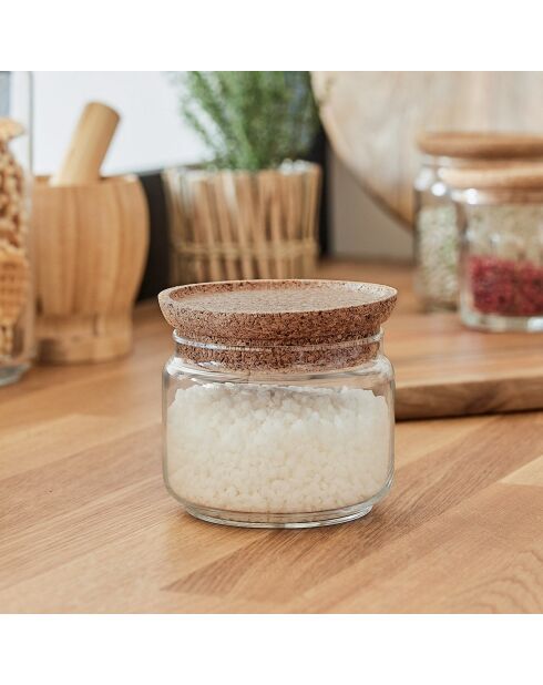 2 Pots Pure Jar Cork transparents - 50 cl