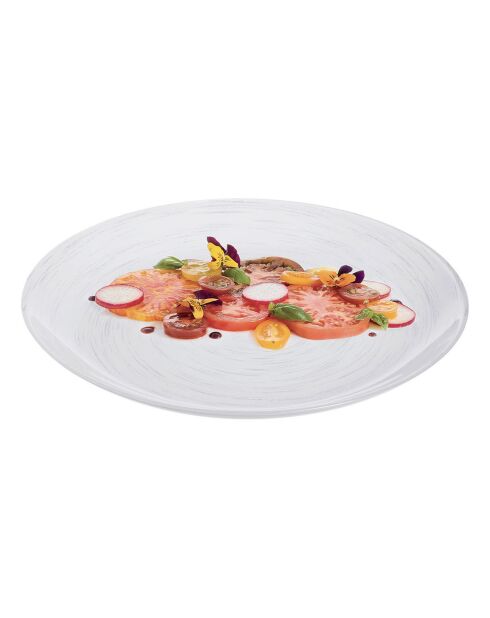 6 Assiettes à dessert Stonemania blanches - D.20 cm