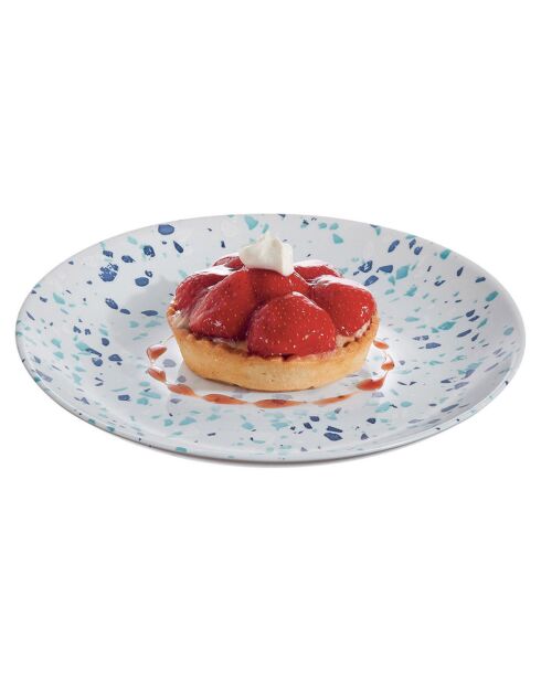 6 Assiettes à dessert Venezia grises - D.19 cm