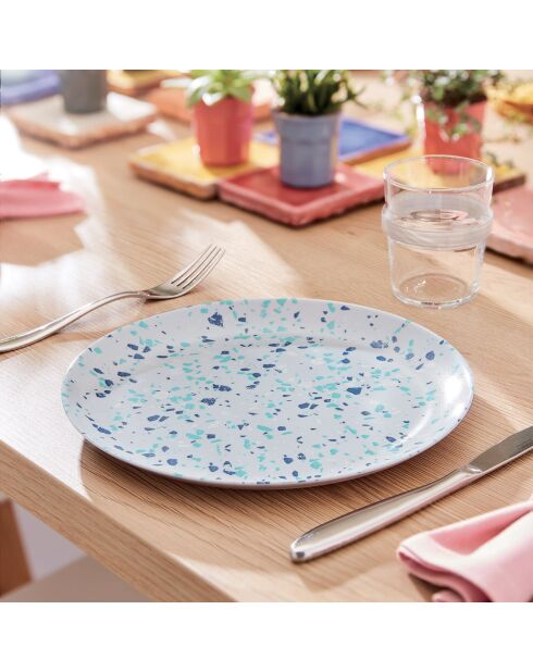 6 Assiettes à dessert Venezia grises - D.19 cm