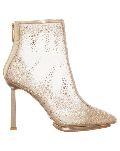 Bottines Reta dorées - Talon 11 cm