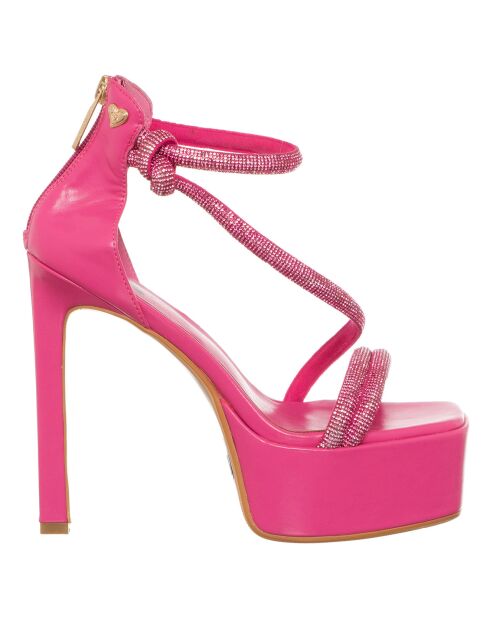 Sandales Yoly fuchsia - Talon 13.5 cm