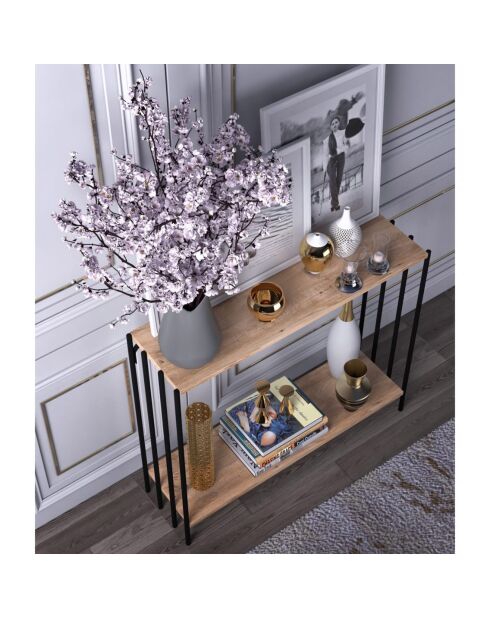 Console Verona noir/pin - 90x80x26 cm
