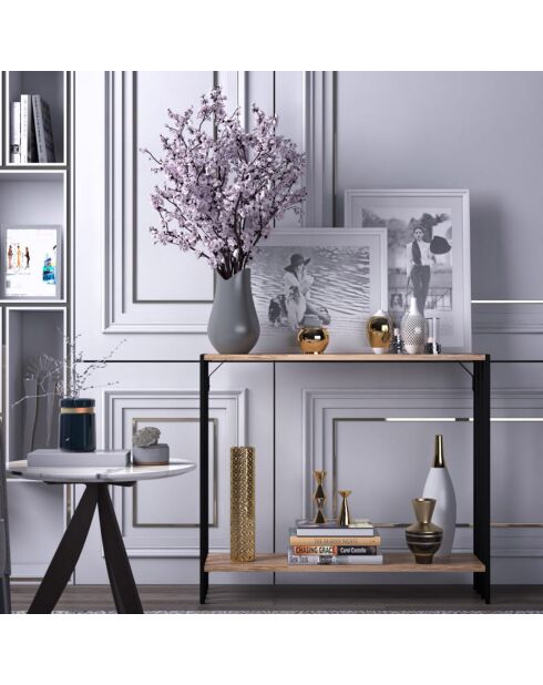 Console Verona noir/pin - 90x80x26 cm