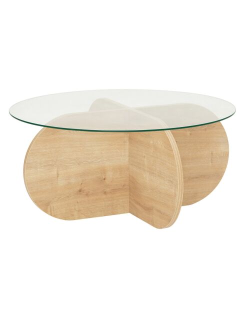 Table basse Bubble chêne - 75x35x75 cm