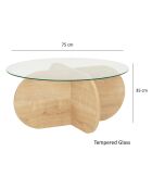 Table basse Bubble chêne - 75x35x75 cm