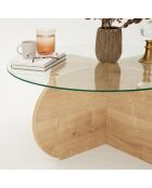 Table basse Bubble chêne - 75x35x75 cm