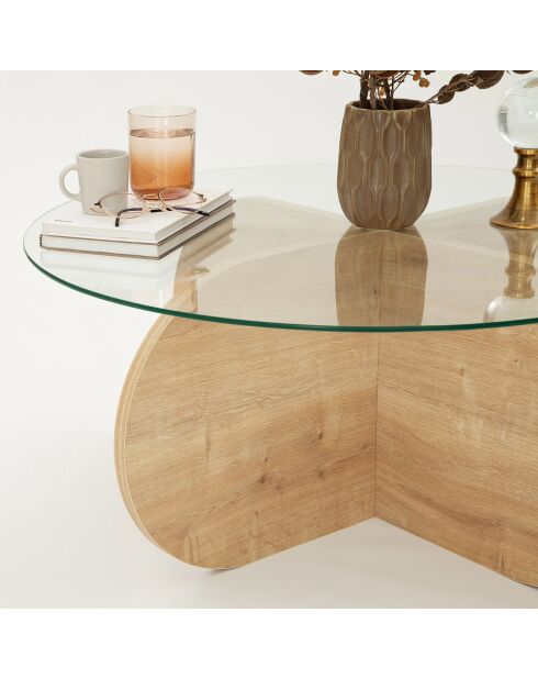 Table basse Bubble chêne - 75x35x75 cm