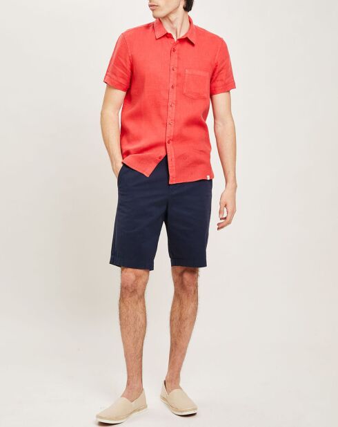 Chemise regular 100% Lin Efe fraise