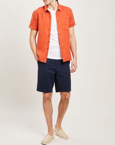 Chemise regular 100% Lin Efe rousse