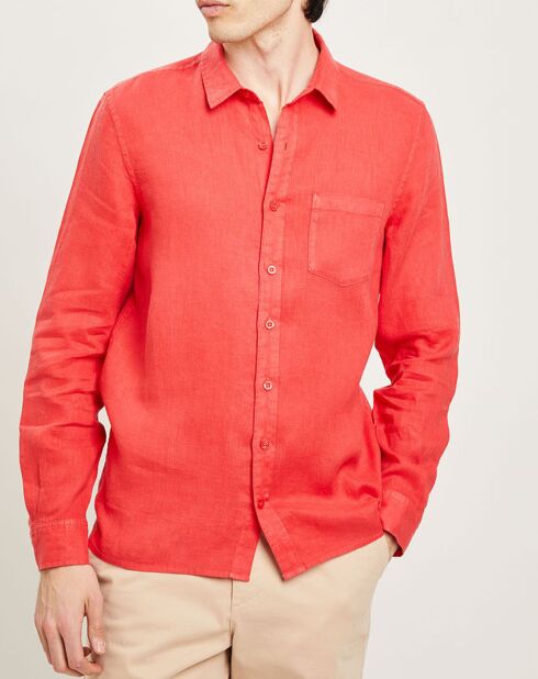 Chemise regular 100% Lin Efea fraise