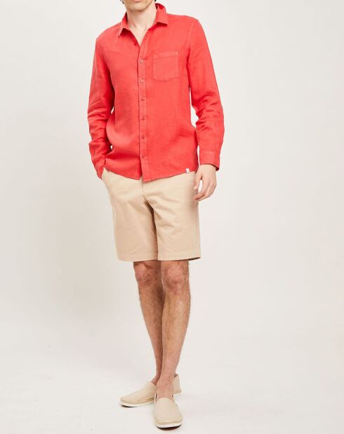 Chemise regular 100% Lin Efea fraise