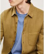 Chemise slim 100% Lin Efesio militaire