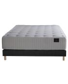 Ensemble Sommier + Matelas Séléné ressorts ensachés Accueil latex anthracite - 140x190 cm