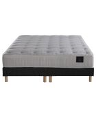 Ensemble 2 Sommiers + Matelas Séléné ressorts ensachés Accueil latex anthracite - 160x200 cm