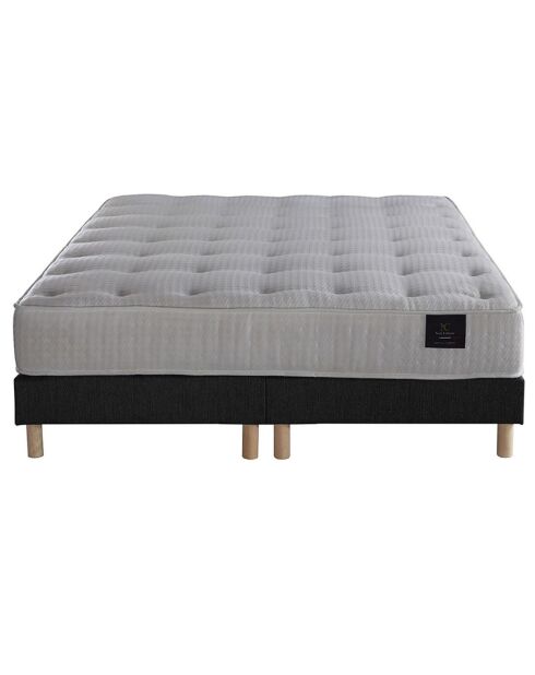 Ensemble 2 Sommiers + Matelas Nova ressorts ensachés Mémoire de forme anthracite - 160x200 cm