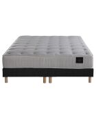 Ensemble 2 Sommiers + Matelas Nova ressorts ensachés Mémoire de forme anthracite - 180x200 cm
