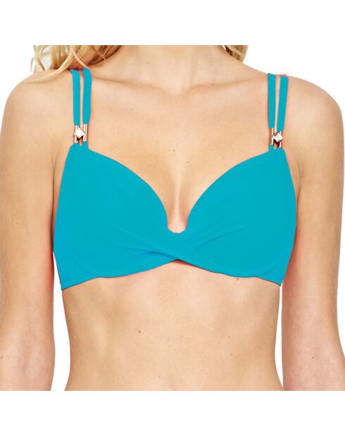 Top de bikini Amanza verde jade