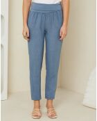 Pantalon 100% Lin Laurie bleu denim