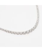 Diamant-Halskette River aus 3-karätigem Weißgold
