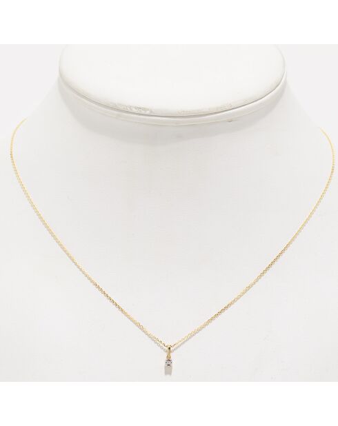 Pendentif Brillantine Diamants 0.01 ct or jaune