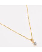 Pendentif Brillantine Diamants 0.01 ct or jaune