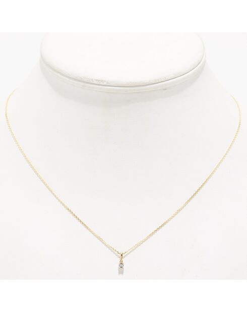 Pendentif Brillantine Diamants 0.01 ct or jaune