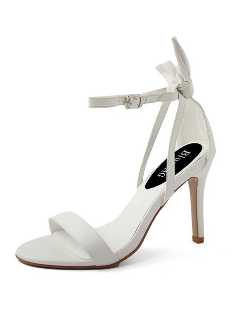 Weiße Moly Sandalen - 11 cm Absatz