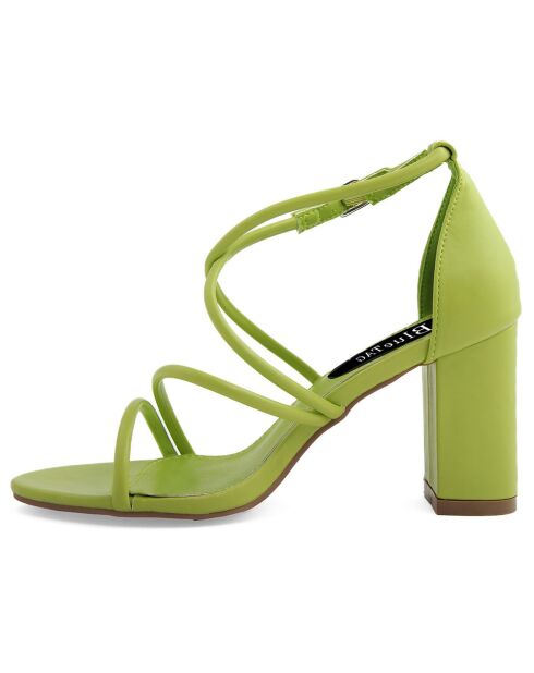 Groene sandalen Mia - hak 9,5 cm