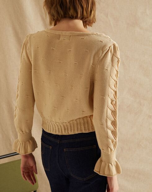 Pull Lila beige