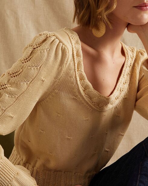 Pull Lila beige