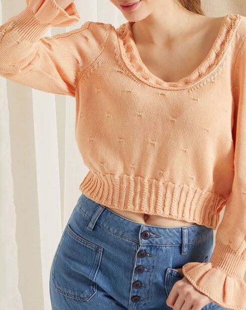 Pull Lila orange