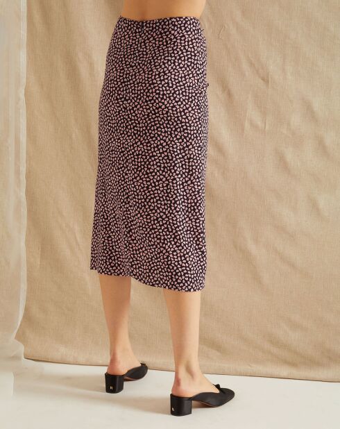 Marineblauw/roze rok Christine