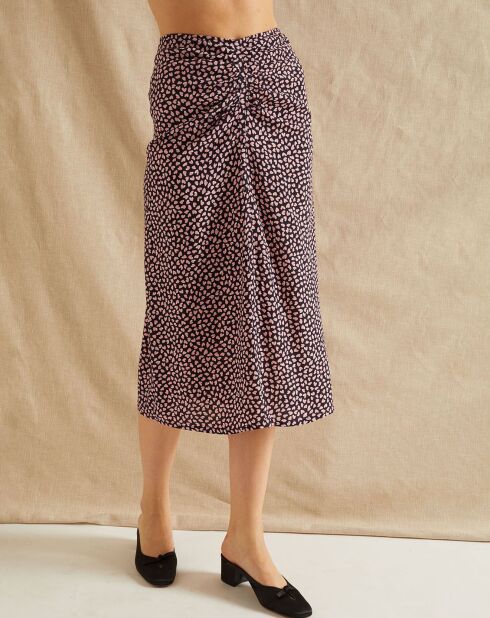 Marineblauw/roze rok Christine