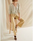 Blouse Suzanna blanc/bleu/jaune