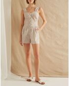 Short Maggie blanc/jaune/rose