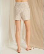 Short Maggie blanc/jaune/rose