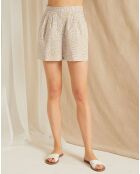 Short Maggie blanc/jaune/rose