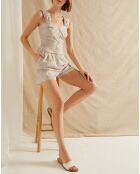 Short Maggie blanc/jaune/rose