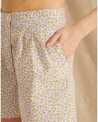 Short Maggie blanc/jaune/rose