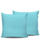 2 Taies d'oreiller turquoise
