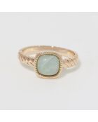 Bague Pamela Amazonite en laiton doré