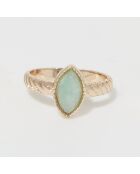 Bague Paola Amazonite en laiton doré