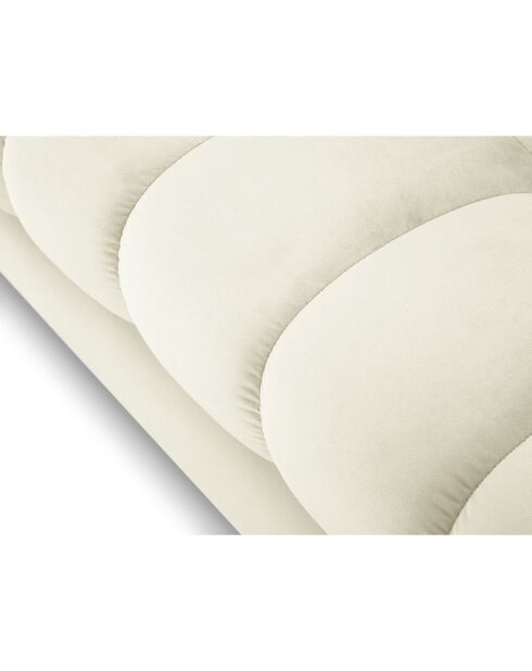 Canapé Velours Mamaia 2 places beige clair - 152x92x75 cm