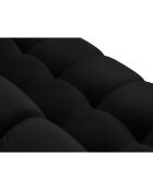 Canapé d'angle Gauche Velours Mamaia 5 places noir - 293x185x75 cm