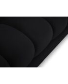 Canapé d'angle Gauche Velours Mamaia 5 places noir - 293x185x75 cm